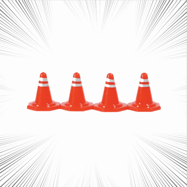 l.o.t spare parts traffic cones accessory set for l.o.t rc cars